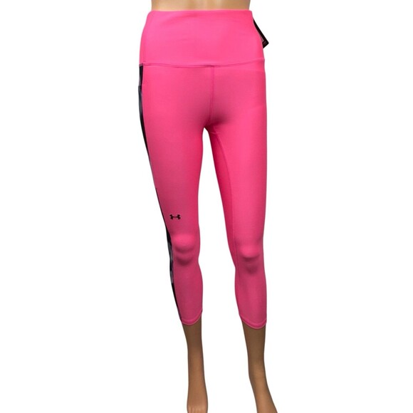 Under Armour Womens X-Small Pink Printed High Rise Compression Ankle Leggings XS - Picture 3 of 9
